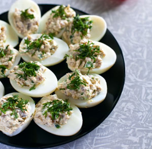 receta cocina huevos relleno anchoas