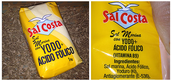 caja muestras premium sal costa yodo acido folico