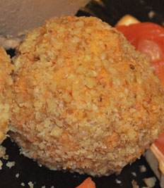 receta facil de bola de queso con pimientos