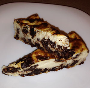 receta facil de tarta de queso con Barritas de chocolate